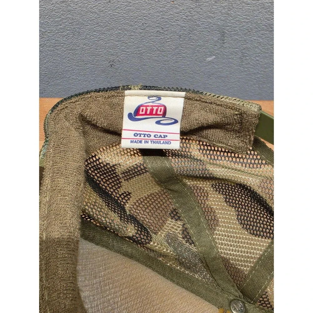 STIHL Trucker Hat Men's Adjustable Olive Green Duck Camo Mesh Snapback OTTO CAP